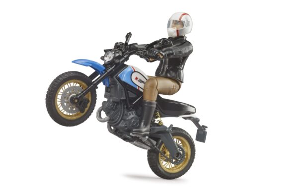 motorka Ducati Scrambler Desert Sled s řidičem - Bruder 63051 - Obrázek 5