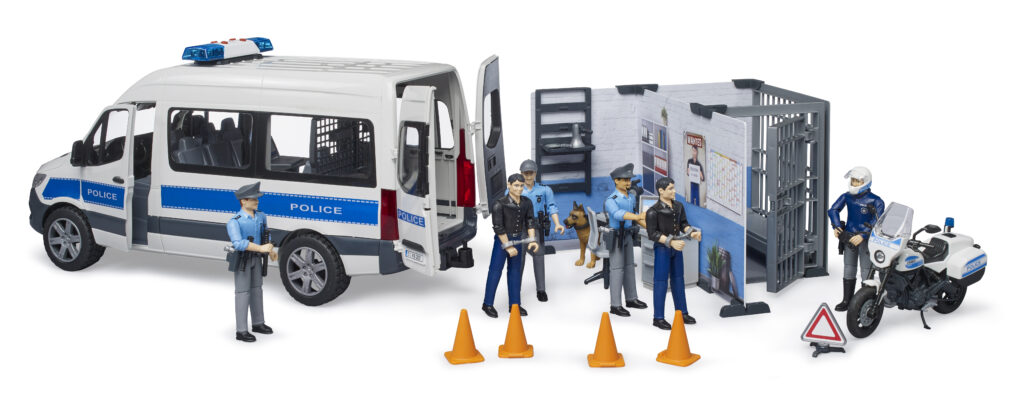 Bruder policejní stanice s figurkami a dodávkou