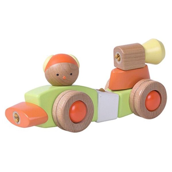Závodní auto / letadlo - dřevěná stavebnice EQB - Obrázek 7