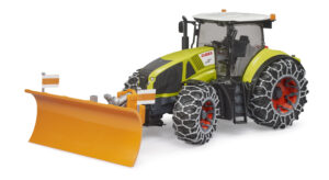 Bruder 3018 Traktor Claas Axion 950 se sněžnou radlicí a řetězy