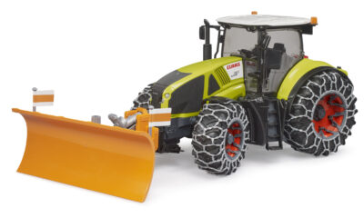 Bruder 3018 Traktor Claas Axion 950 se sněžnou radlicí a řetězy