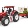 Traktor Roadmax s valníkem se dřevem - Bruder 03453
