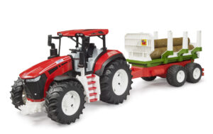 Traktor Roadmax s valníkem se dřevem - Bruder 03453