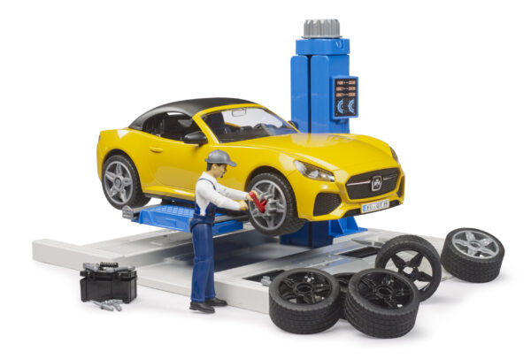 bworld autoservis s mechanikem a roadsterem - Bruder 62112 - Obrázek 2