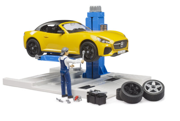 bworld autoservis s mechanikem a roadsterem - Bruder 62112 - Obrázek 5