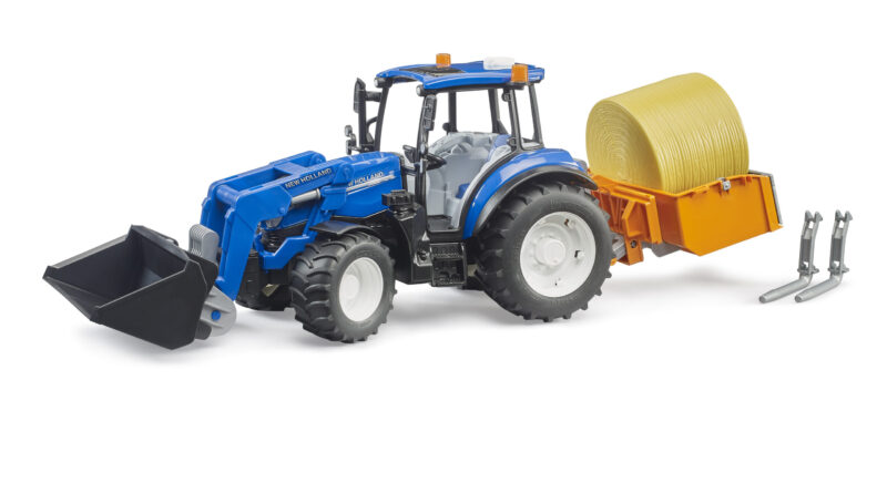 New Holland s nakladačem, sklápěcím boxem a vidlemi - Bruder 02187 - Obrázek 10
