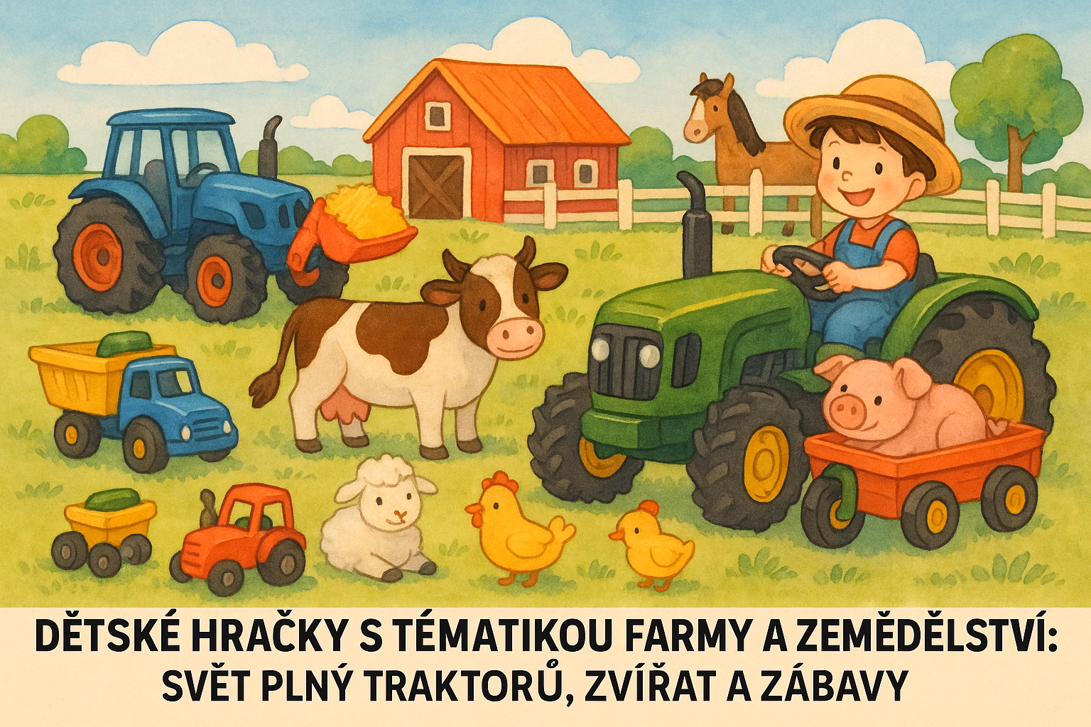 🐮 Dětské hračky s tématikou farmy a zemědělství: svět plný traktorů, zvířat a zábavy