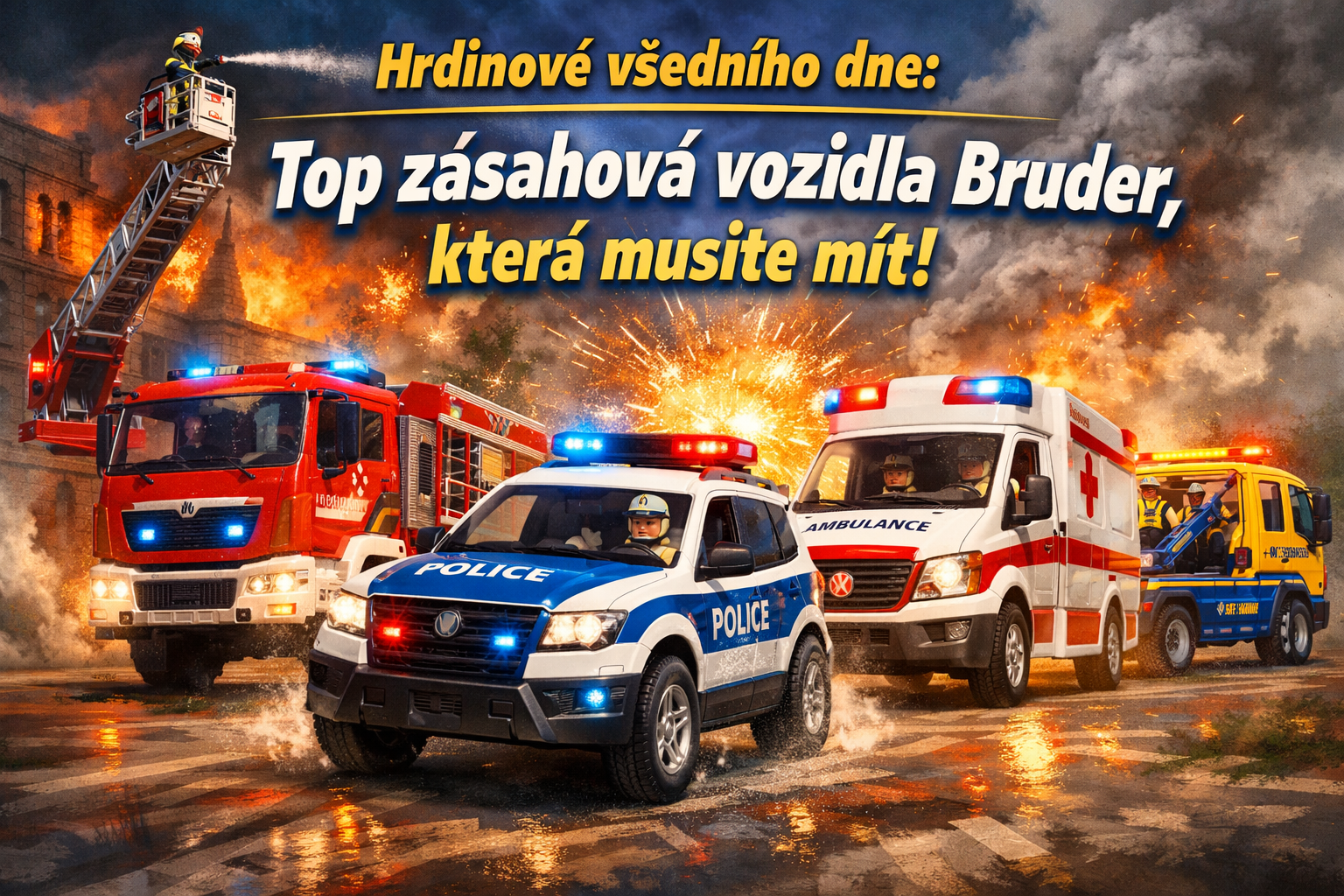 Hrdinové všedního dne: Top zásahová vozidla Bruder, která musíte mít