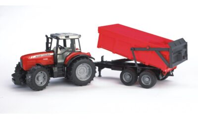 Traktor Massey Ferguson 7480 s valníkem - Bruder 02045