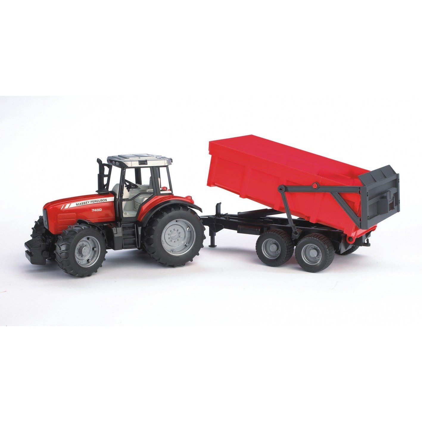 Traktor Massey Ferguson 7480 s valníkem - Bruder 02045 1 Traktor Massey Ferguson 7480 s valníkem - Bruder 02045