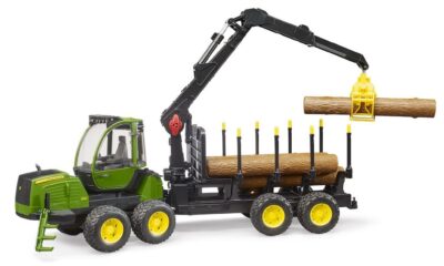 Lesnický traktor John Deere s přepravníkem dřeva - Bruder 02133