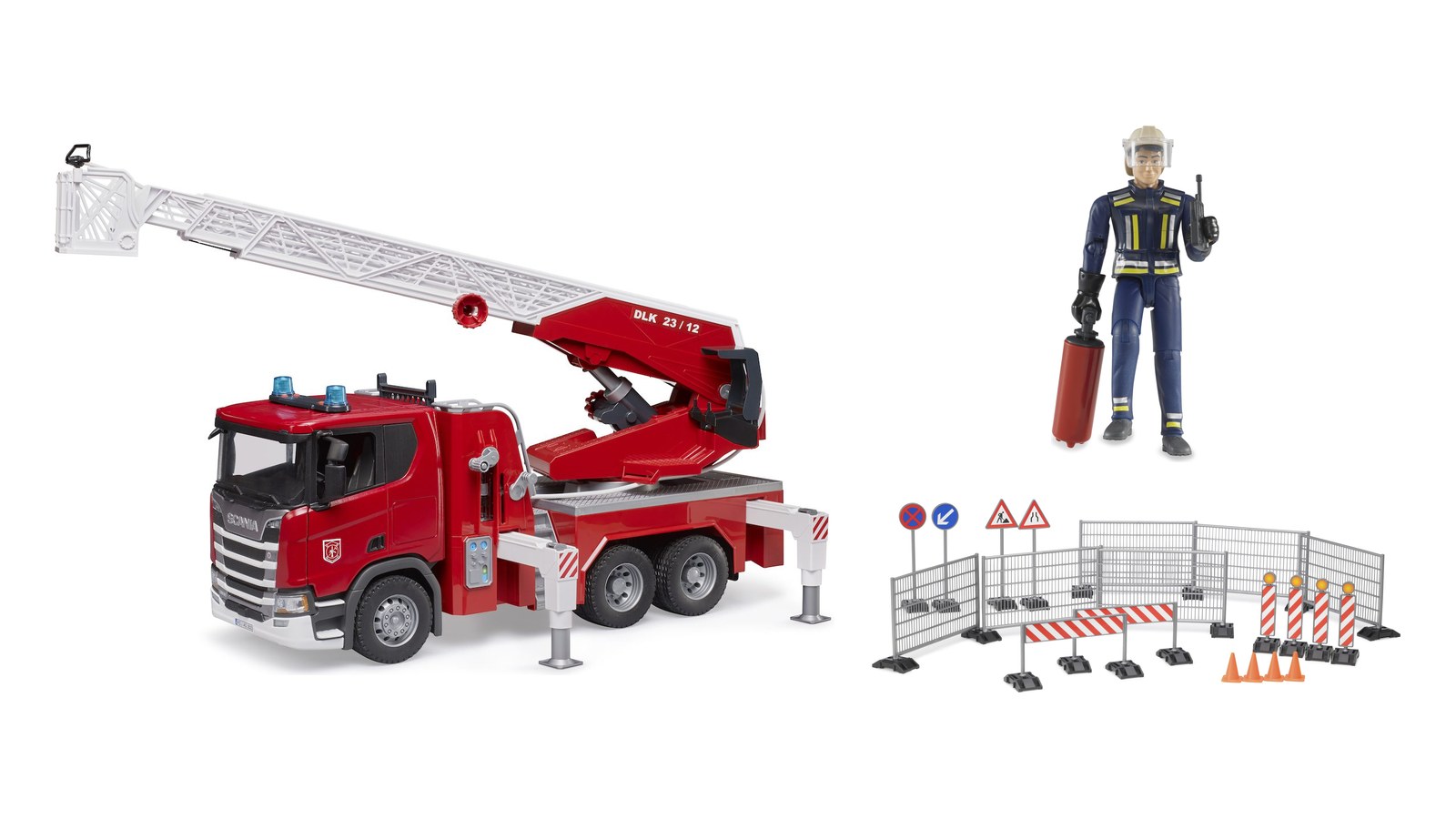 Velká hasičská sada Scania 2 Velká hasičská sada Scania – Bruder sada