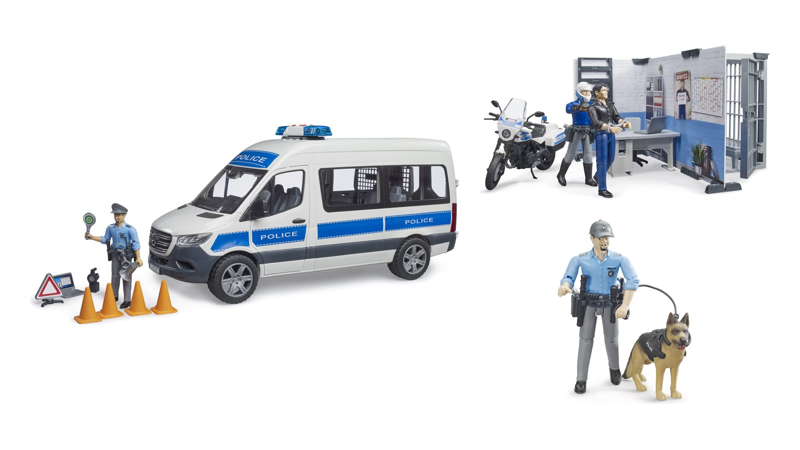 Policejní set se stanicí 2 Policejní set se stanicí – Bruder sada