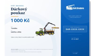 Dárkový poukaz – motiv lesní traktor